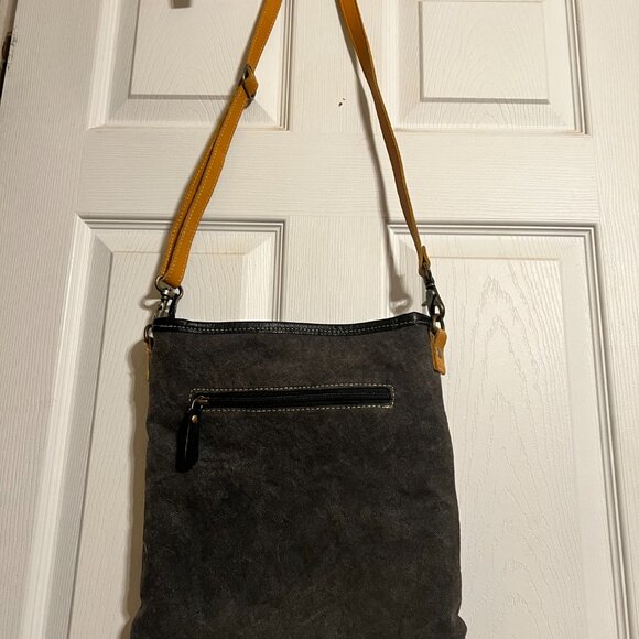 Myra Western Boho Aztec Native American Crossbody Leather Trim Cowgirl Bag - Picture 3 of 6